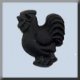 12301 Glass Treasures-Rooster Matte Black (Qty. 1) THUMBNAIL